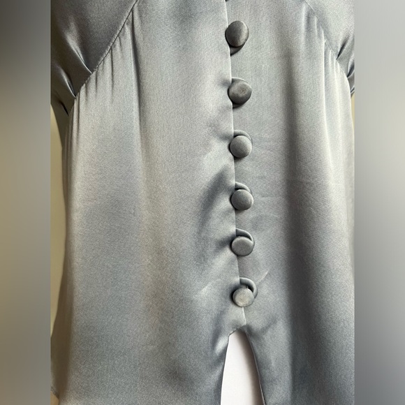 Nanushka Elia Button Down Blue Satin Charmeuse Camisole Size XS - Picture 8 of 15